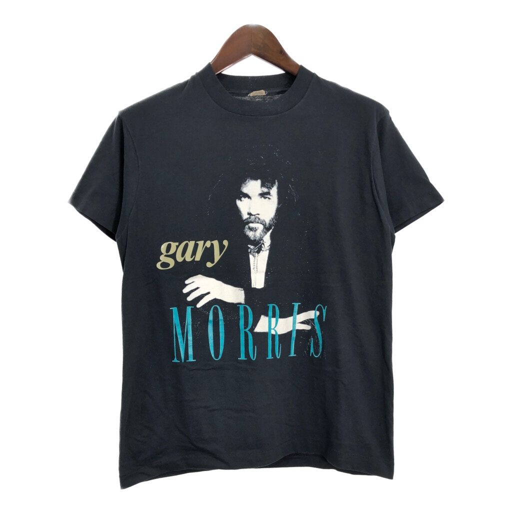 80年代 USA製 GARY MORRIS ゲイリー・モリス 半袖Ｔシャツ ブラック (メンズ L) 中古 古着 T3780
