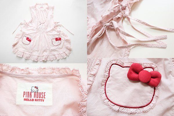 ピンクハウス　ハローキティ　タブリエ　エプロン PINK HOUSE×HELLO KITTY コラボレーションアイテム発売