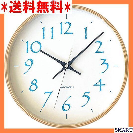 ☆大人気_Z042 KATOMOKU plywood wall clock 2 プ 連続秒針 km-119LB