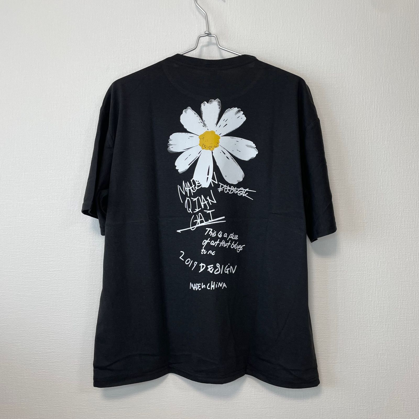 デイジー Tシャツ L 花柄 オーバーサイズ 花柄 韓国 オルチャン 黒