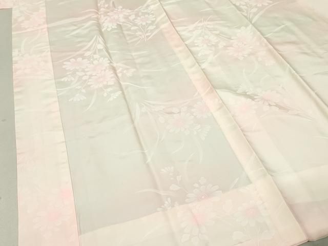 平和屋着物□長襦袢 無双仕立て 草花地紋 暈し染め 正絹 逸品
