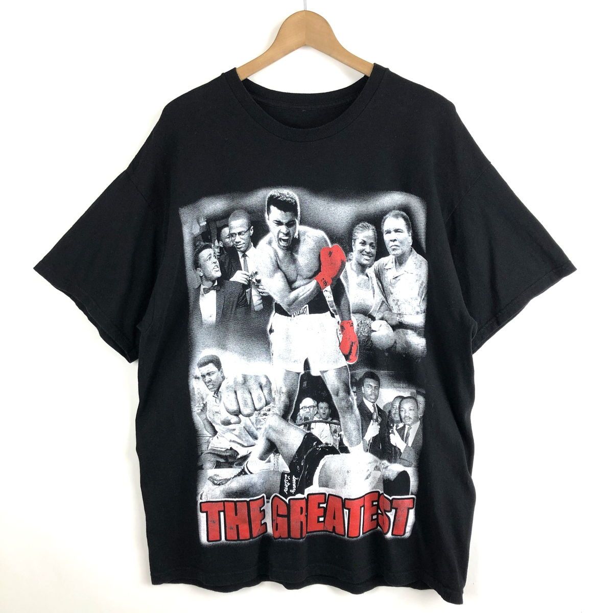 【古着】 モハメド アリ Tシャツ THE GREATEST ボクシング マルコムX ブラック系 メンズXL 【中古】 n045348
