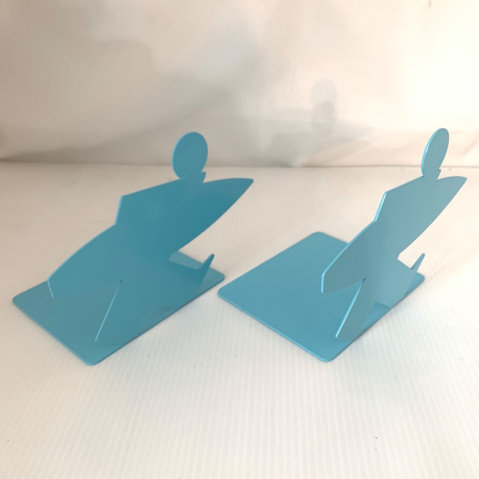 STUSSY ステューシー サーフマン ブックエンド 本立て ライトブルー M71016-4