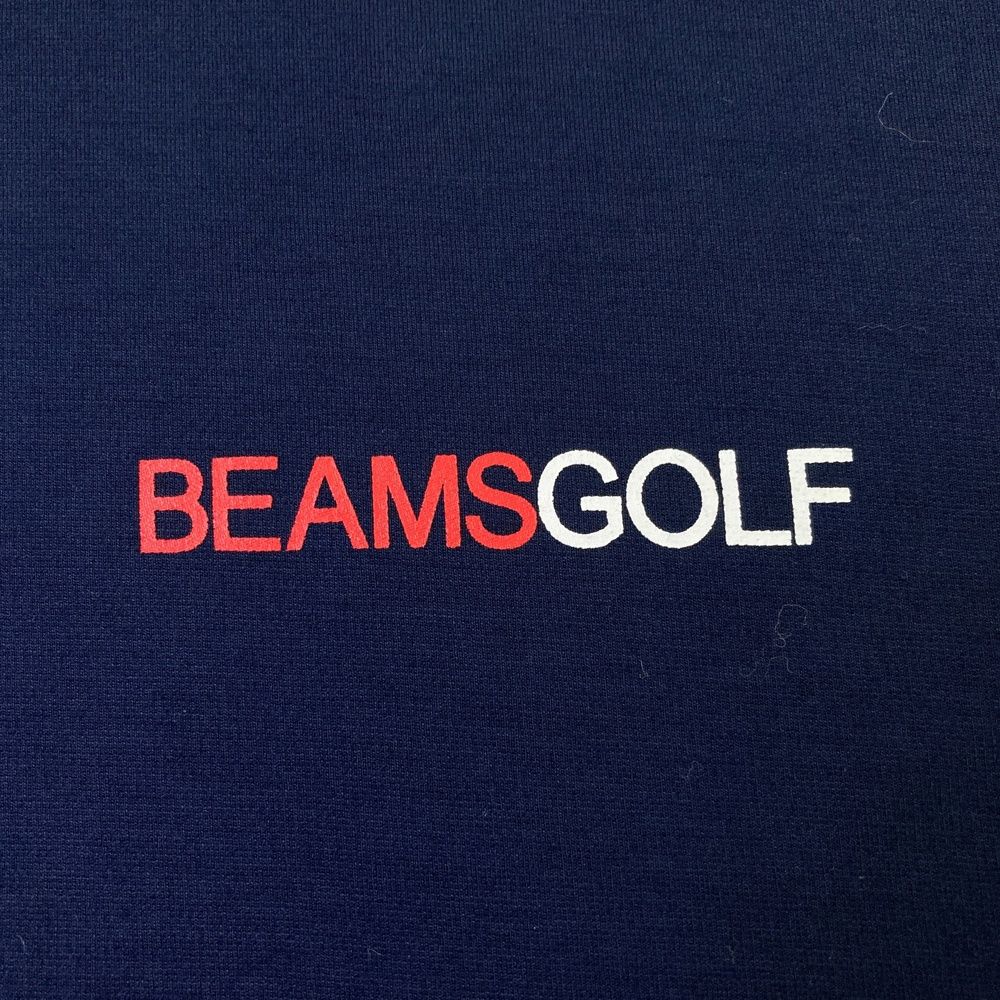 サイズ：XL BEAMS GOLF ビームスゴルフ 2024年モデル モックネック 長袖Tシャツ  ネイビー系 [240101458040] ゴルフウェア メンズ ストスト BEAMS GOLF ビームスゴルフ 2024年モデル モックネック 長袖T