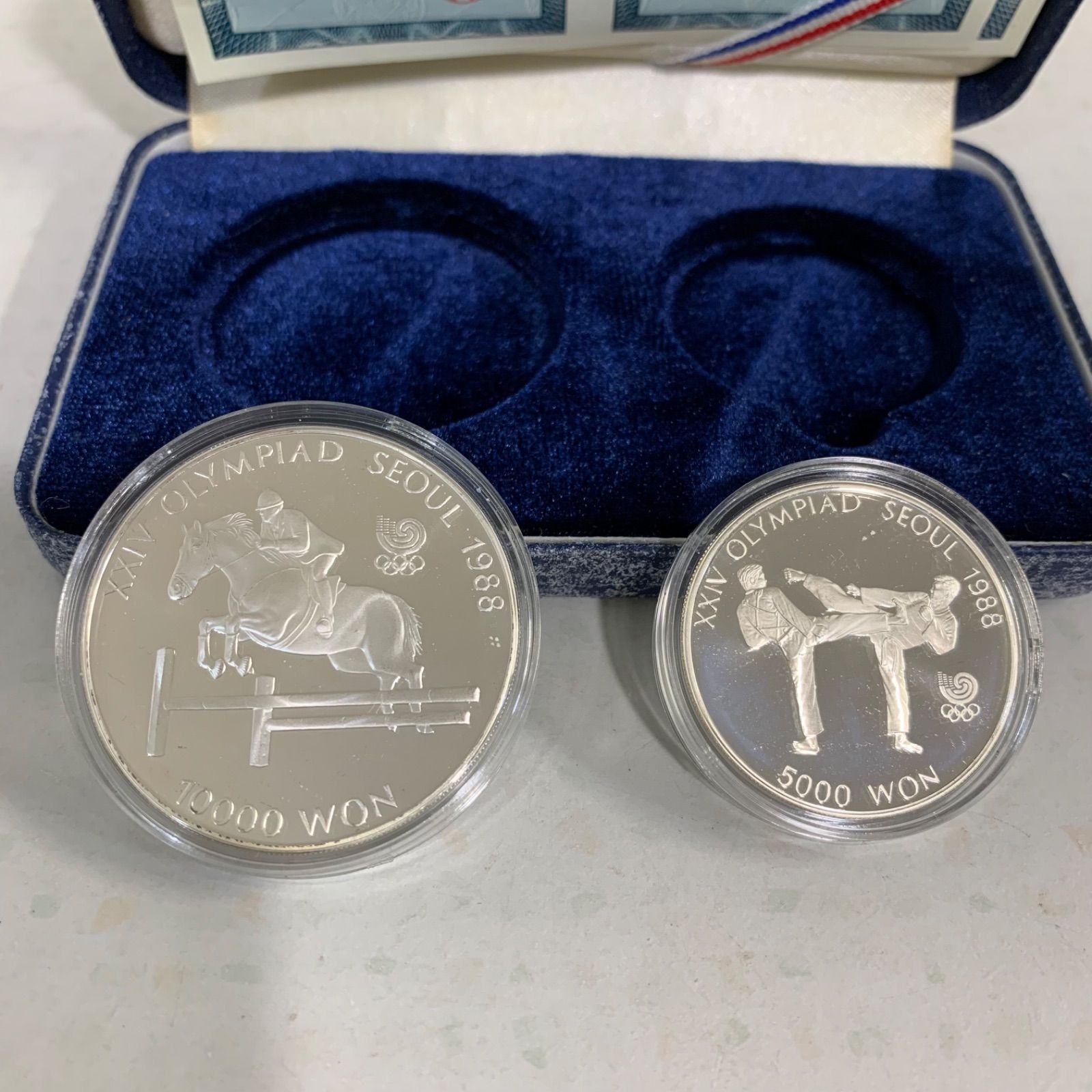 韓国 10000ウォン銀貨 5000ウォン銀貨 1988年 ソウルオリンピック 1988年 ソウルオリンピック 記念銀貨 10000ウォン 5000ウォンセット