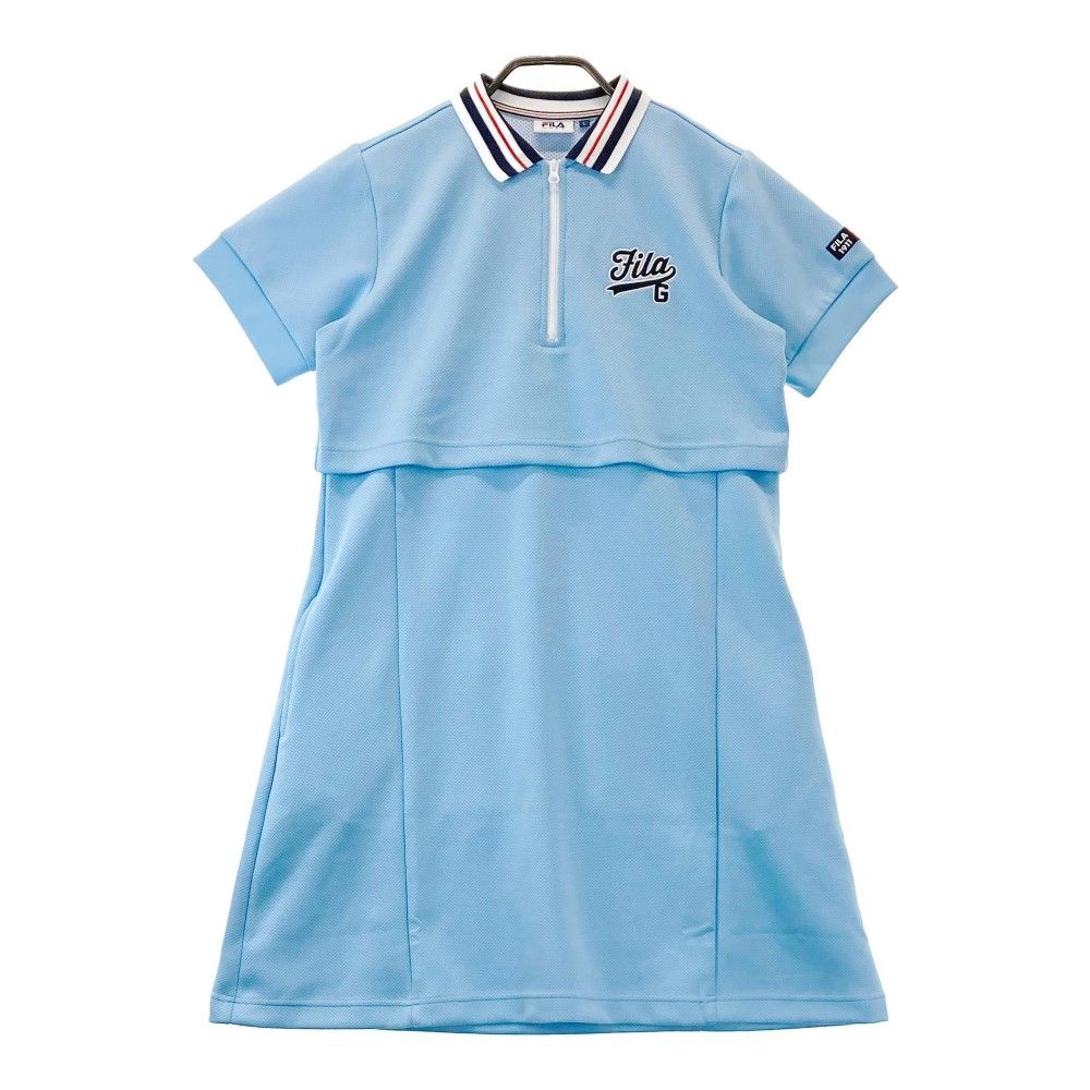 サイズ：L FILA GOLF フィラゴルフ ワンピース メッシュ ブルー