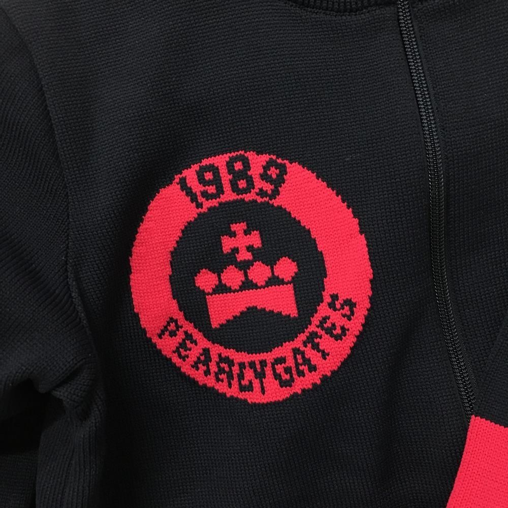 パーリーゲイツ ニットジャケット ネイビー×ピンク バイカラー バック