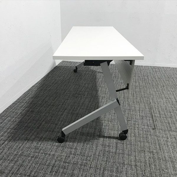 会議テーブル フラップ式 プラッテ 幕板付 内田洋行 ウチダ ピュアホワイト