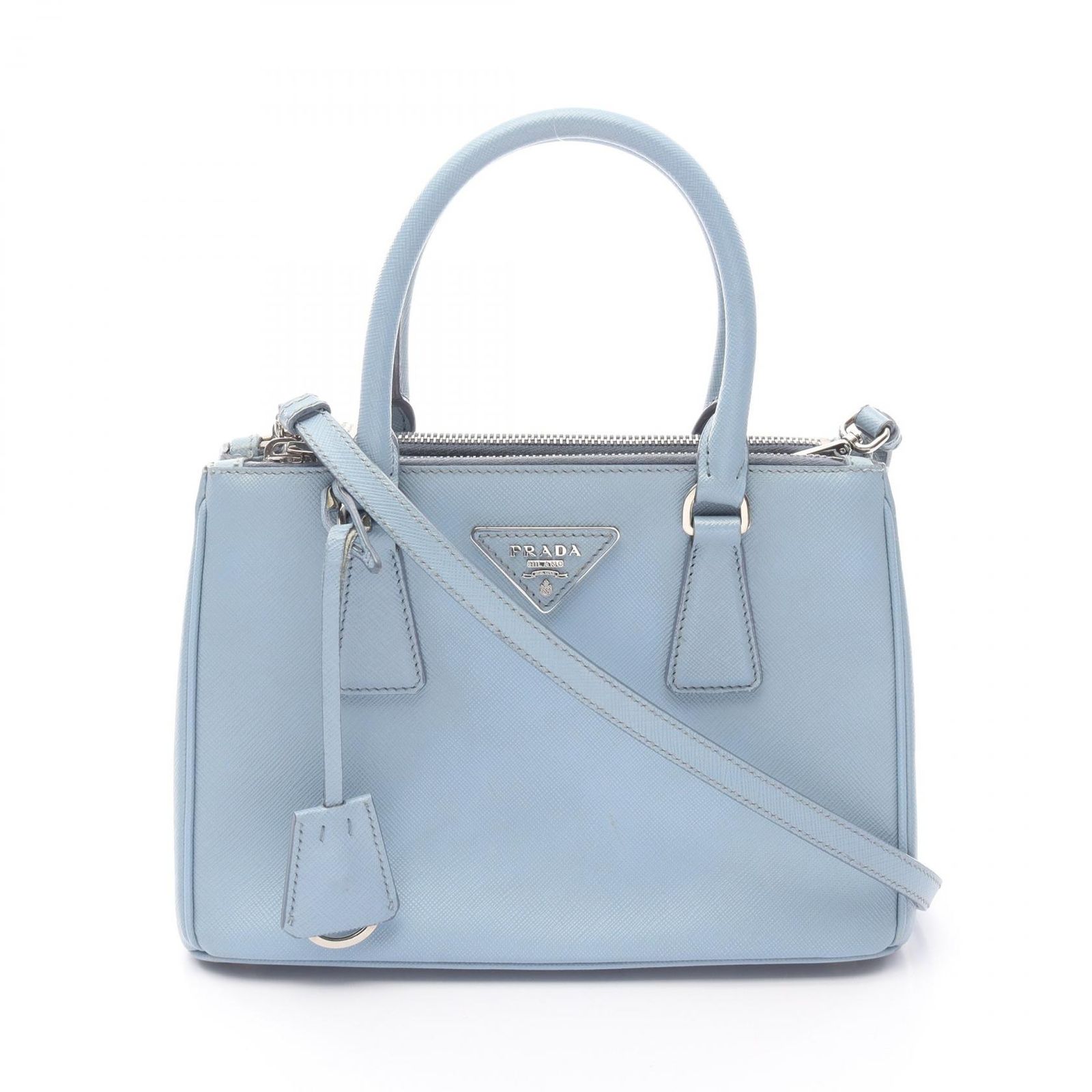 PRADA サフィアーノルクス 2WAYハンドバッグ ブルー PRADA プラダ サフィアーノ 2way ハンドバッグ ブルー - メルカリ