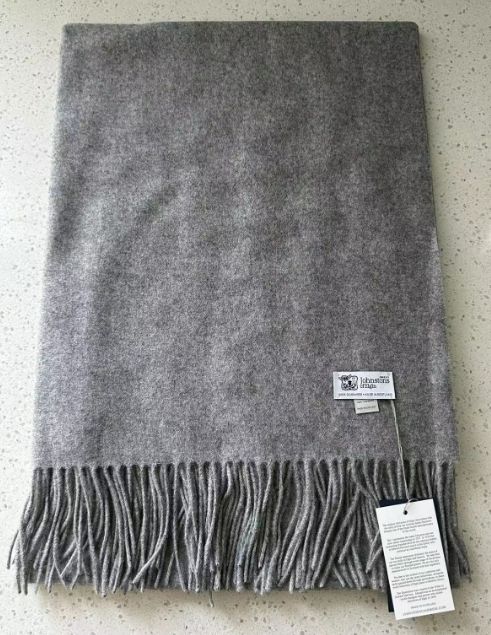 JOHNSTONS OF ELGIN ジョンストンズ カシミア マフラー 大判ストール メンズ レディース 70ｘ190cm LIGHT GREY