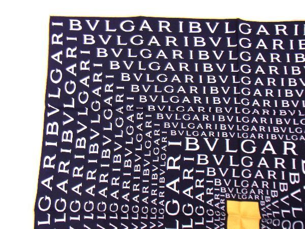 未使用■ BVLGARI ブルガリ ロゴマニア シルク100％ 総柄 スカーフ未使用品