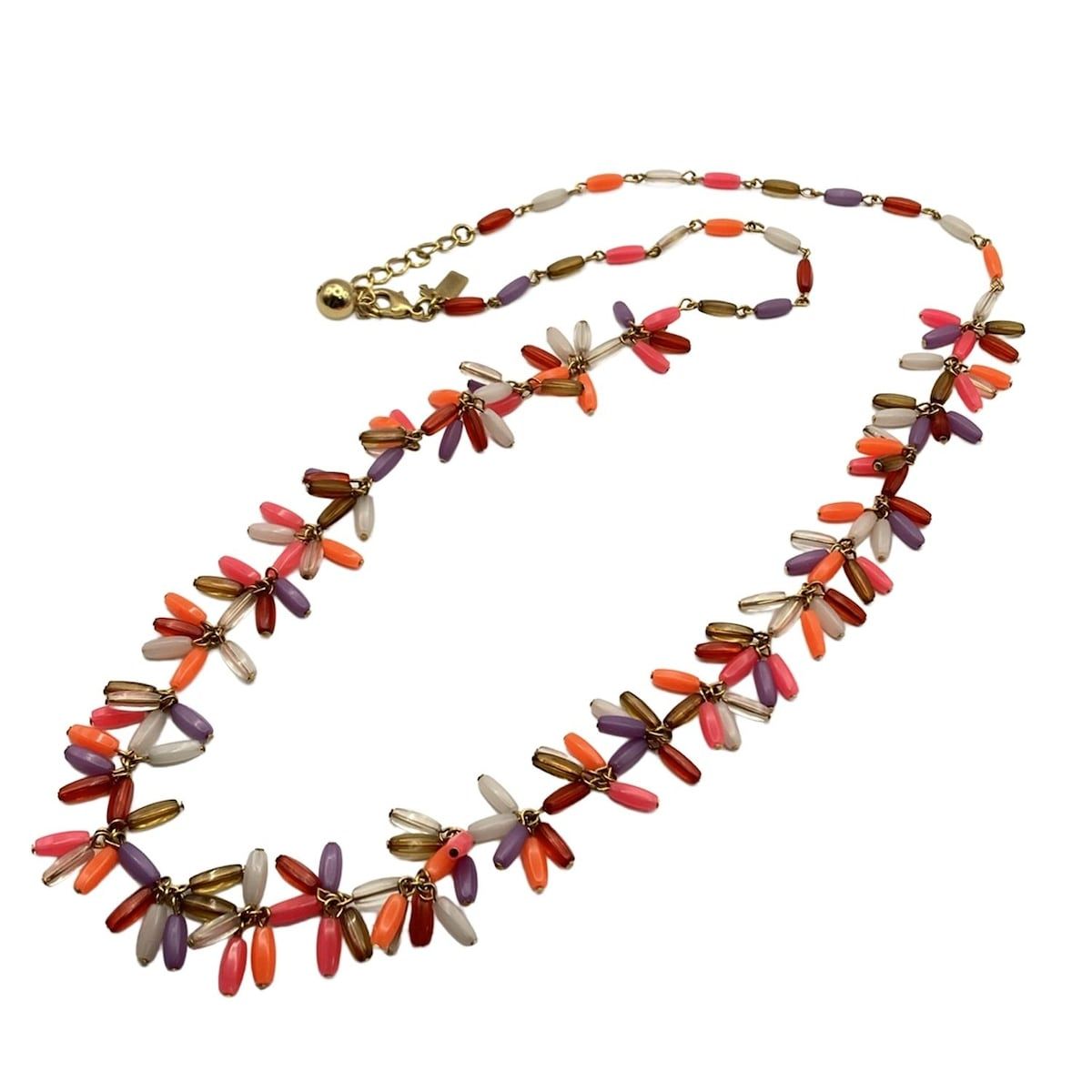 Kate spade ケイトスペード ネックレス - ピンク×ゴールド×マルチ ビーズ