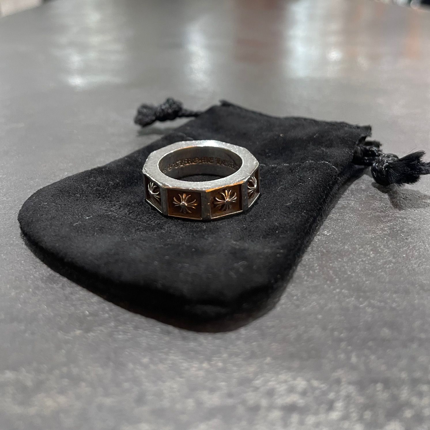 国内正規 CHROME HEARTS ALPHABET BLOCK RING アルファベット