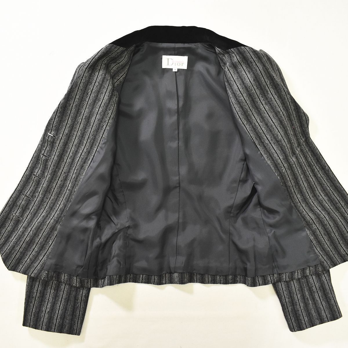 極美品✨クリスチャンディオール ヘリンボーン ツィード テーラードジャケット 極美品✨ クリスチャンディオール テーラードジャケット