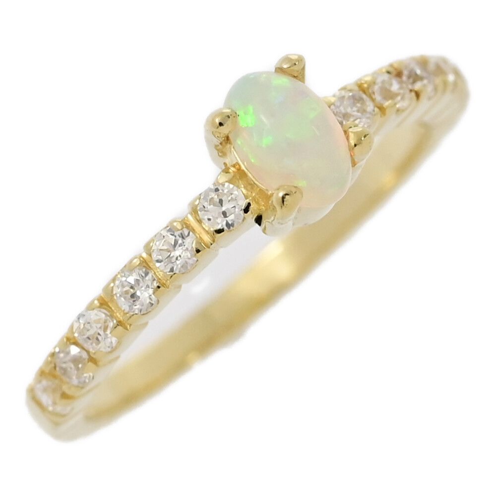 キュービックジルコニアリング 指輪|K14YG|585-1.7g|9号|