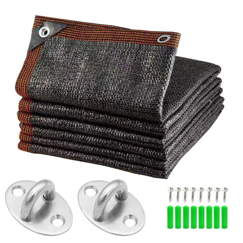 YEZOND 遮光ネット 屋外 2M 2M フック2個入 ベランダ 窓 カーポート ルーフ ヤード パーティー 廊下 農業 園芸用などに最適な日よけ シェード 0