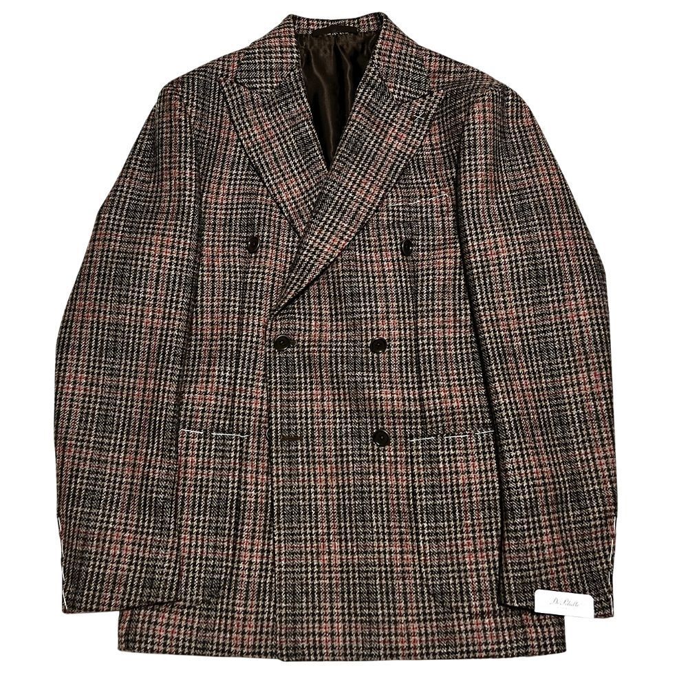 美品】De Petrillo 44 ジャケットグレーチェックテーラード