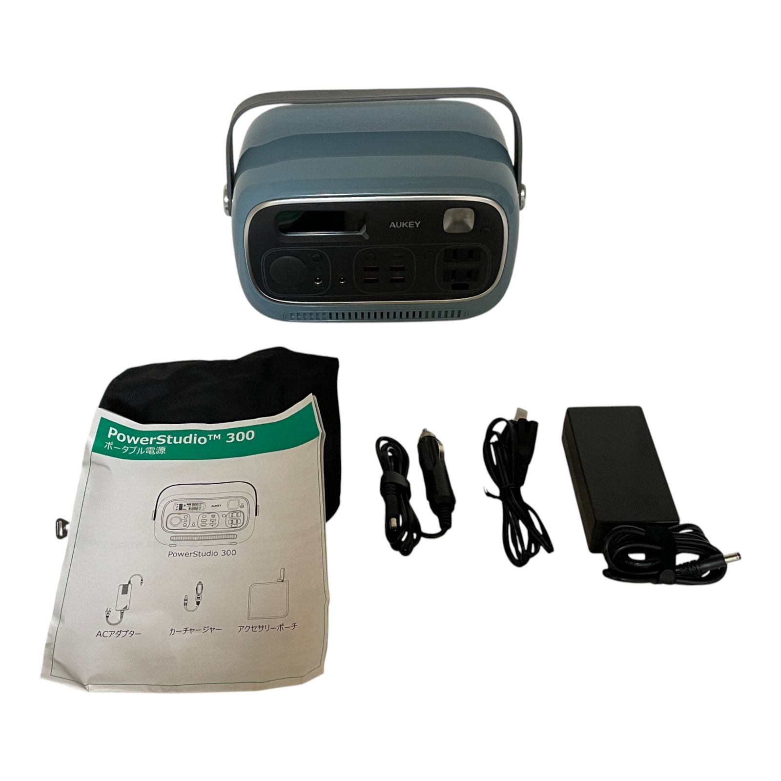 ▲ オーキーAUKEY ポータブル電源 PowerStudio PS-RE03 ブルー 1400-2681