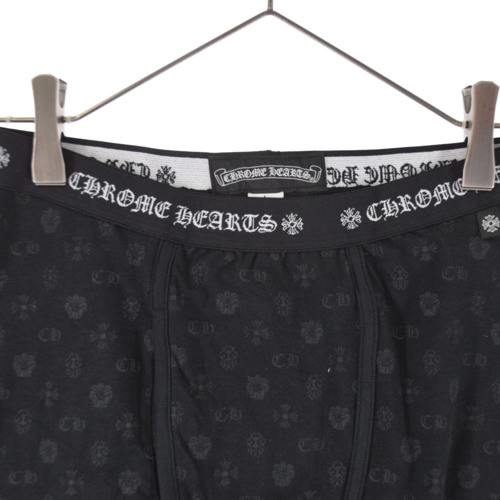 CHROME HEARTS (クロムハーツ) マルチロゴ総柄レギンス ブラック L