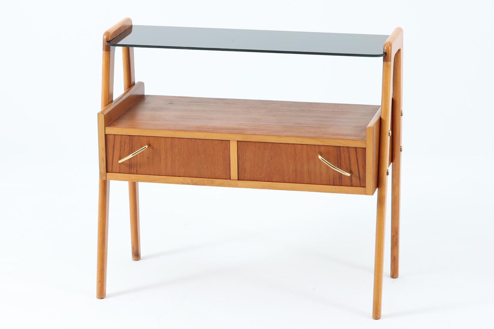 スウェーデン チーク×ビーチ材 4段チェスト 北欧家具 アンティーク