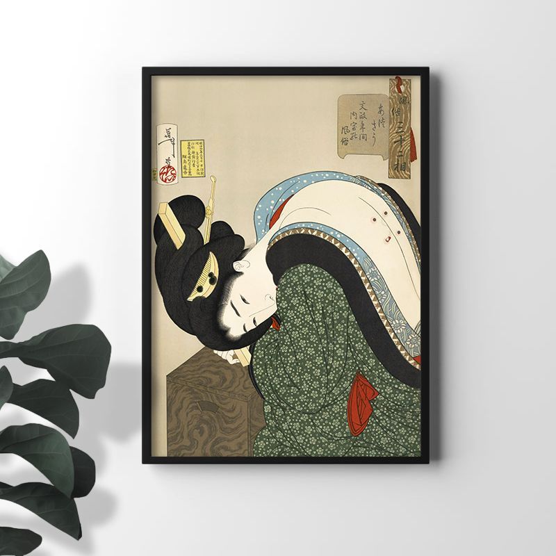 A2サイズ 月岡芳年 ポスター 風俗三十二相 あつさう 文政年間内