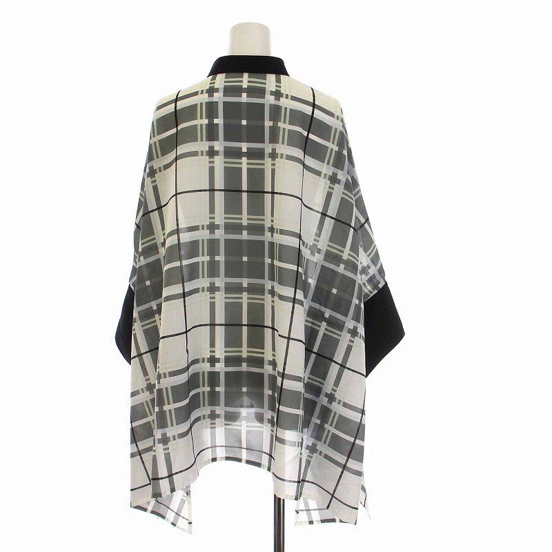 ザ リラクス THE RERACS 22SS ノーカラー チェック シアー シャツ 