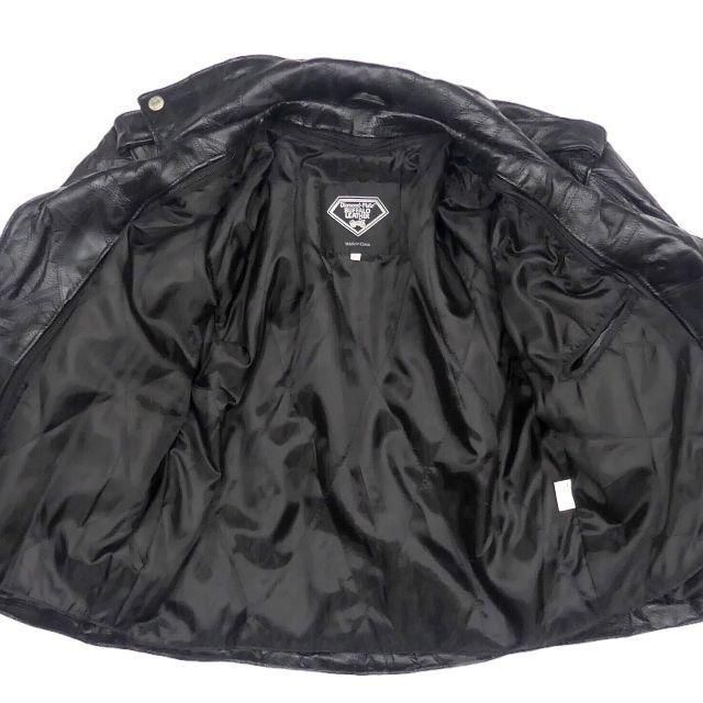 ライダースジャケット 本革 ダブル メンズ レザージャケット M 黒 JJ252