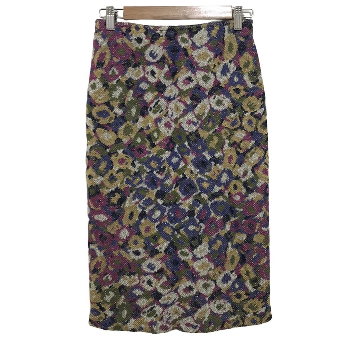 【新品】MISSONI ミッソーニ スカート MISSONI(ミッソーニ) ロングスカート 花柄 カーキ×グレー×マルチ