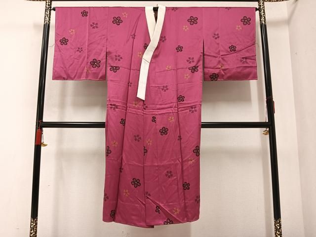 平和屋着物●長襦袢 無双仕立て 舞花文 正絹 AABB3619ph