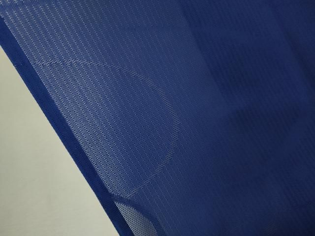 平和屋着物＊夏物 色無地 縦絽 流水紋紗 紺色 正絹 逸品 未