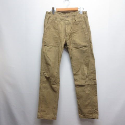 オアスロウ orslow U.S.ARMYファティーグ ベイカー パンツ コットン S|1 ベージュ ミリタリー ワーク ジッパーフライ 日本製