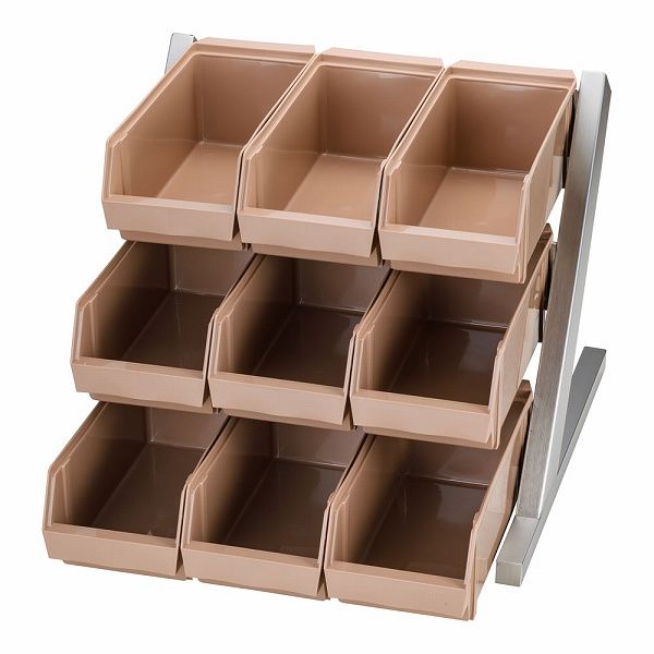 18-8 デラックスオーガナイザー キャメル 3段3列 入数：1セット(9個入) EOC074