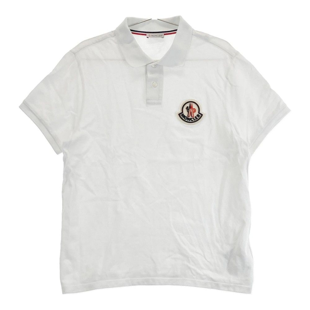 MONCLER モンクレール F20918A71100 半袖ポロシャツ ホワイト系 M 240101405723 メンズ