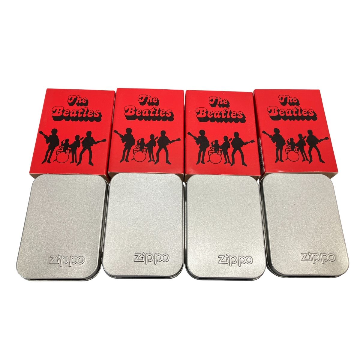 ZIPPO THE BEATLES HELP! 1 ロゴ 4人 ビートルズ 4個セット ジッポ W10434482