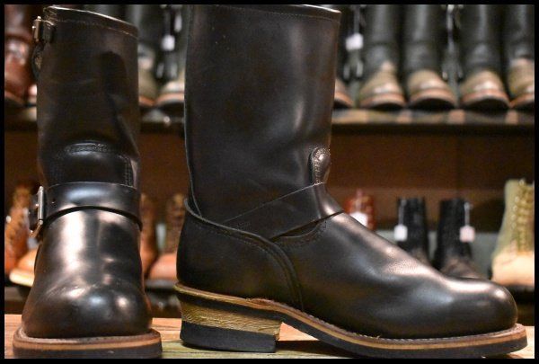 7D 旧シルエット 06年 レッドウィング 2268 エンジニア ブラッククローム 黒 スチールトゥ ブーツ redwing HOPESMORE FJ168