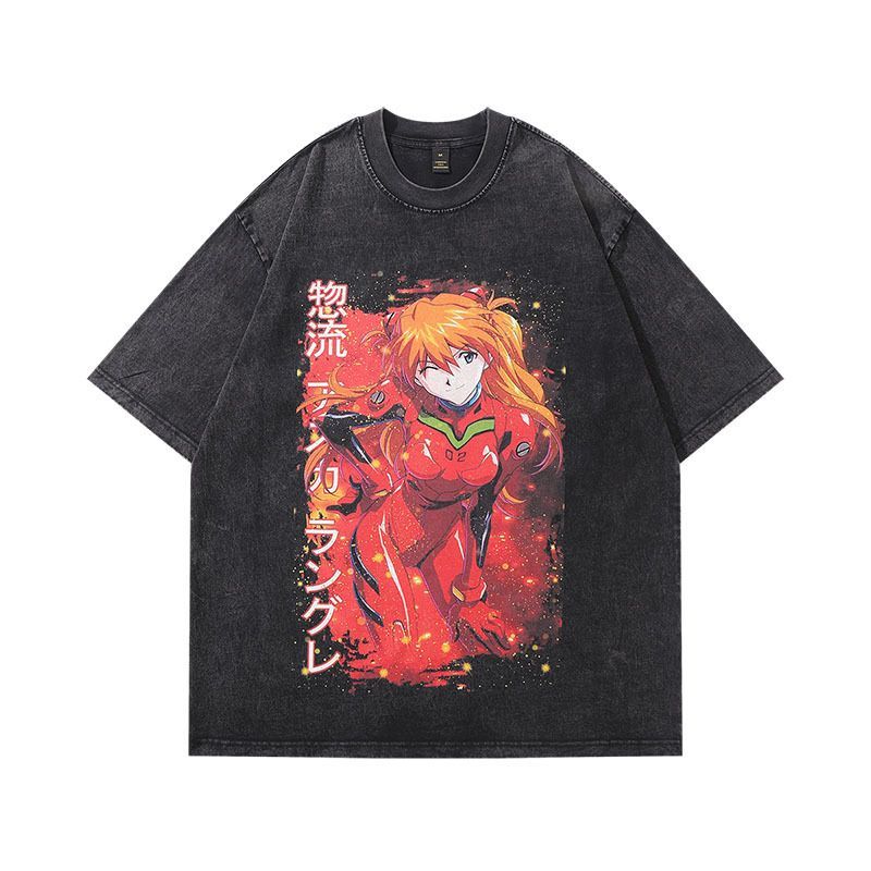 新世紀エヴァンゲリオン 惣流 アスカ ラングレー ヴィンテージ加工 半袖 Tシャツ XL - メルカリ