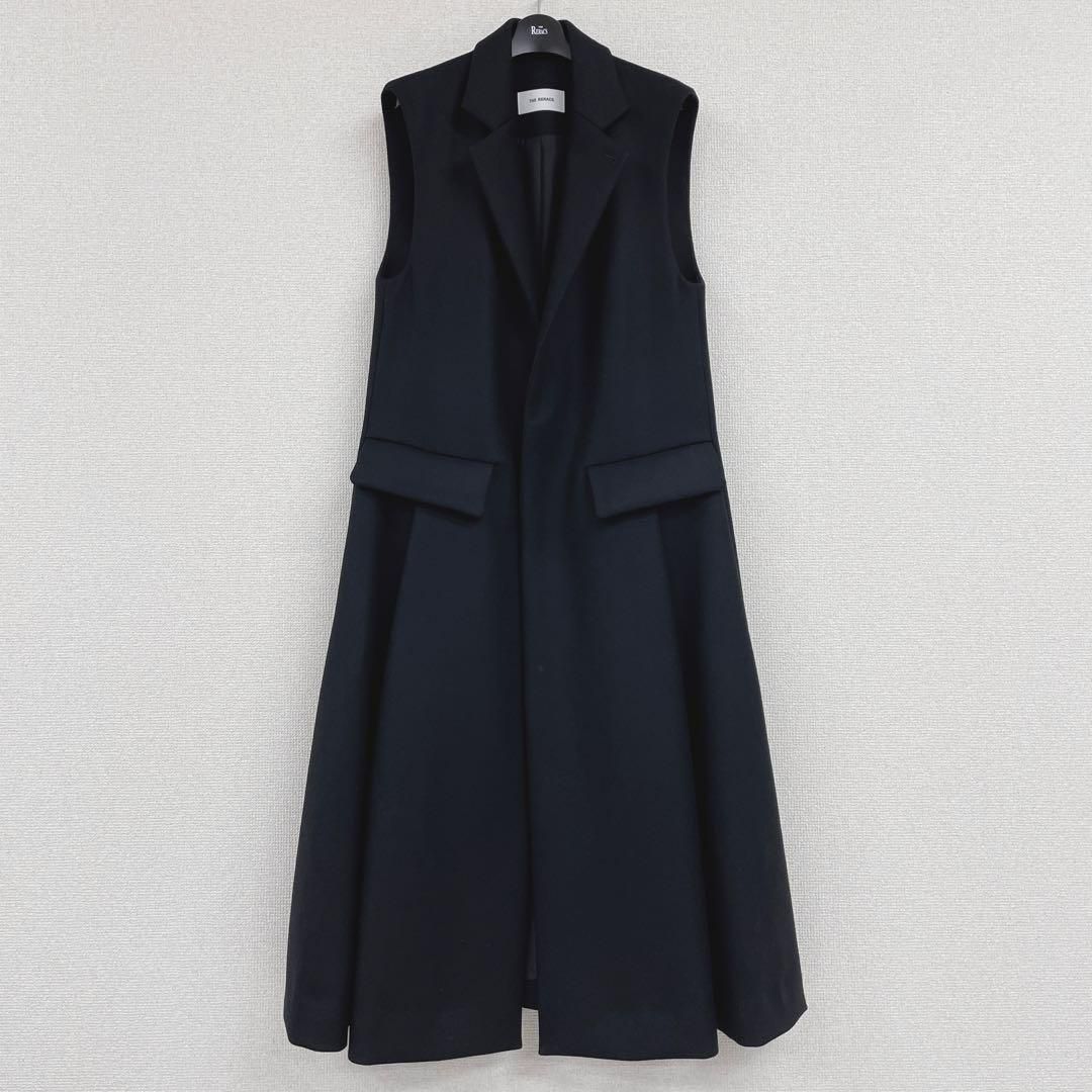 THE RERACS ザリラクス 2021AW ロングベスト ノースリーブコート フ ウール 黒 36
