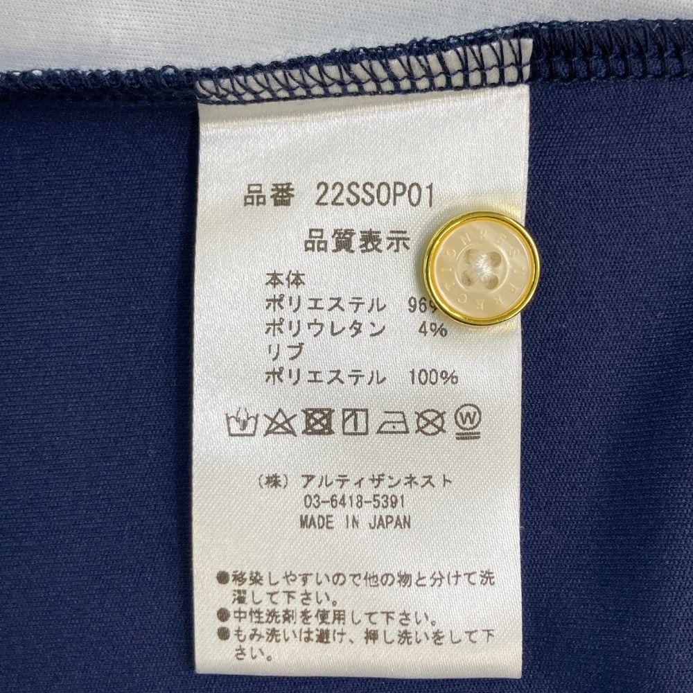 今なら全品送料無料！ サイズ M RESURRECTION レザレクション ノースリーブ ポロワンピース バック総柄 ネイビー系 240101440285 ゴルフウェア レディース ストスト