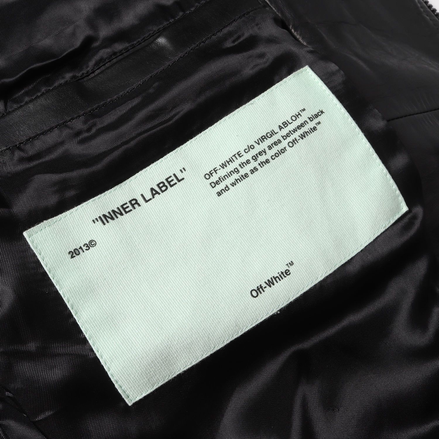 OFF-WHITE オフホワイト ジャケット サイズ:M アローマーク レザー 