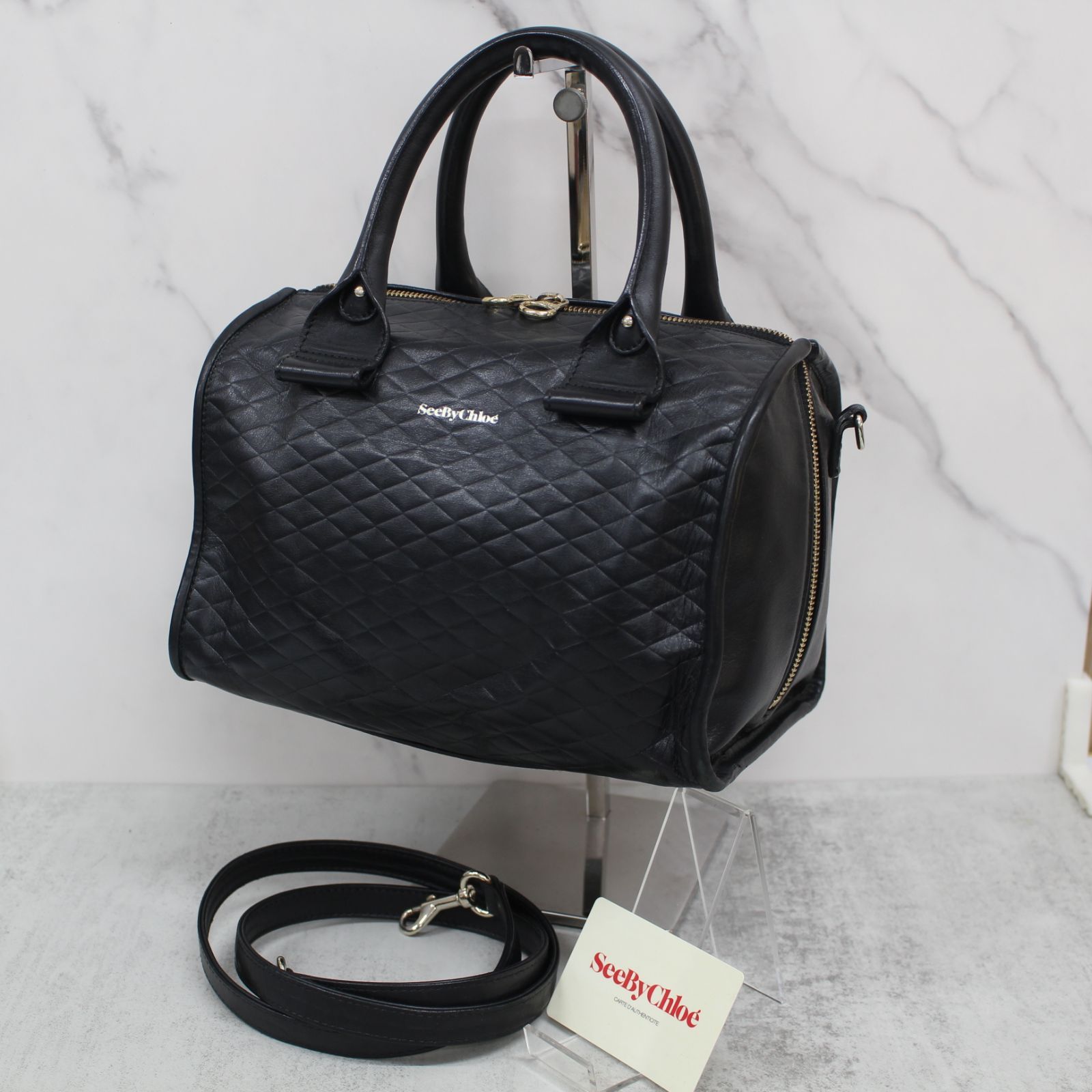 See By Chloé❁⃘*. ボストンバッグ S038)See By Chloe/シーバイクロエ ミニボストンバッグ 2way