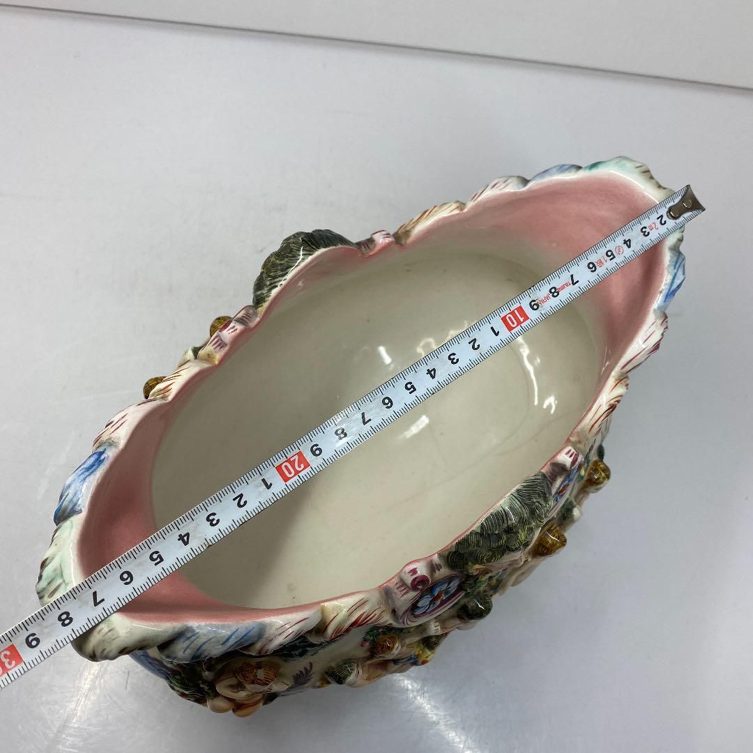 浮彫天使紋花瓶 径29cm東