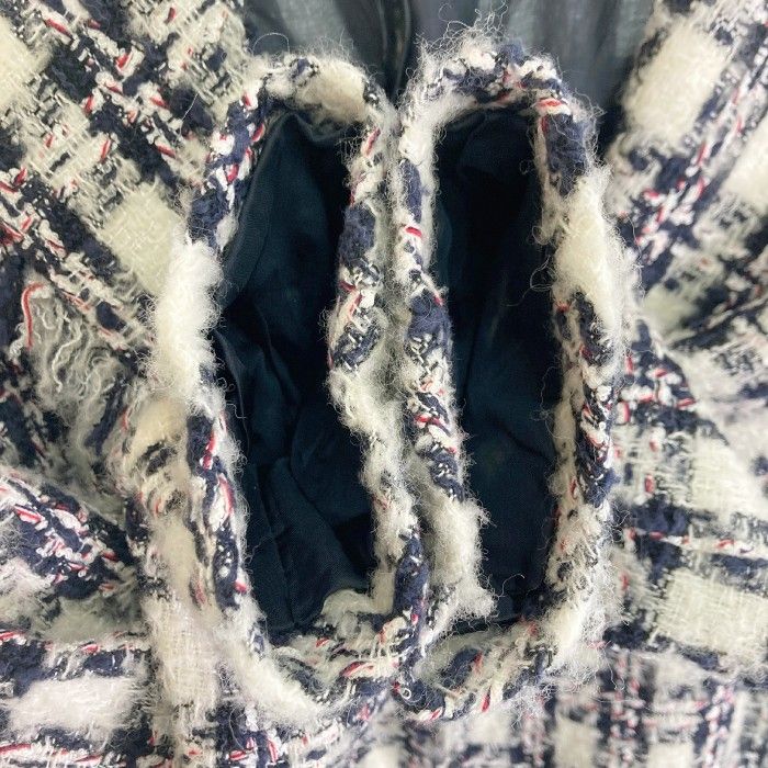 ☆ANAYI アナイ チェック ツイード ベルテッドコート ウエストベルト付