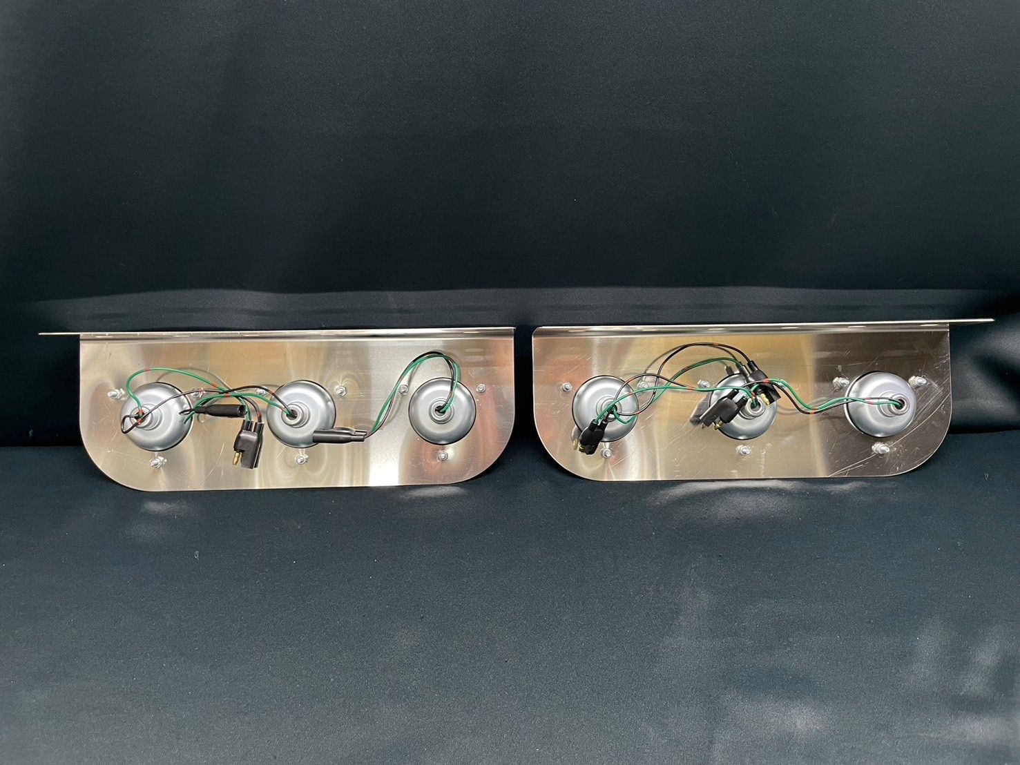 ☆3連 中間サイドウィンカー　丸棒巻き　左右セット　ステンレス　レトロ デコトラ ☆3連 中間サイドウィンカー 丸棒巻き 左右セット ステンレス レトロ