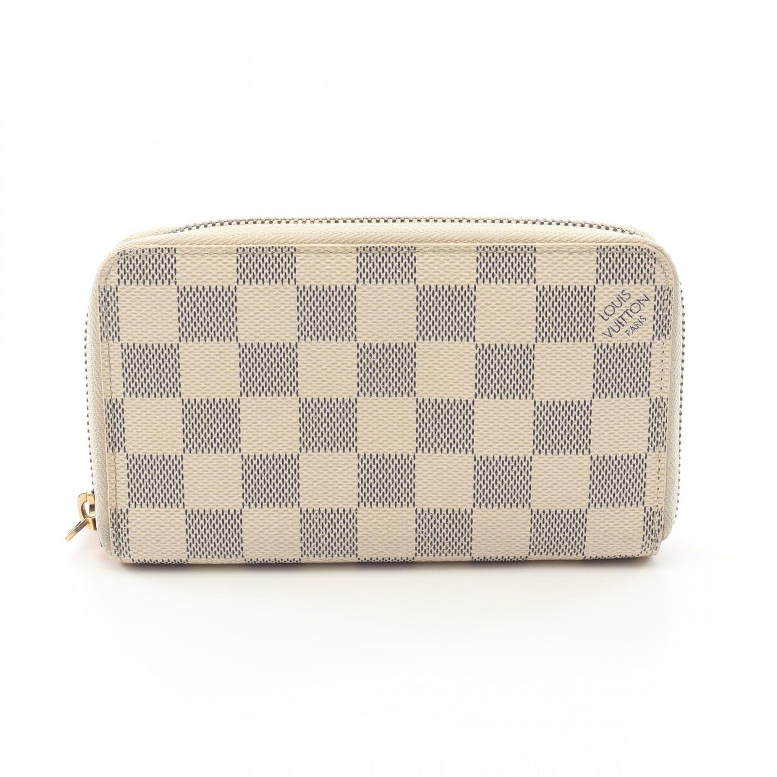 ルイ ヴィトン LOUIS VUITTON ラウンド財布 ジッピーコンパクト ダミエアズール N60029 PVCコーティングキャンバス ジッピー コンパクト ウォレット レディース Used B