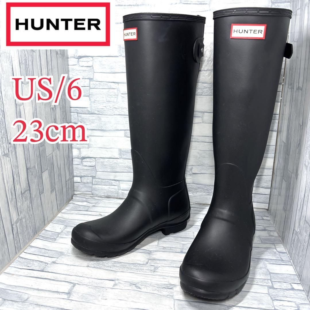 美品○HUNTER ハンター　ロングレインブーツ　ブラック　UK3 22㎝ ✨美品✨HUNTER ハンター ロング レインブーツ ブラック US6