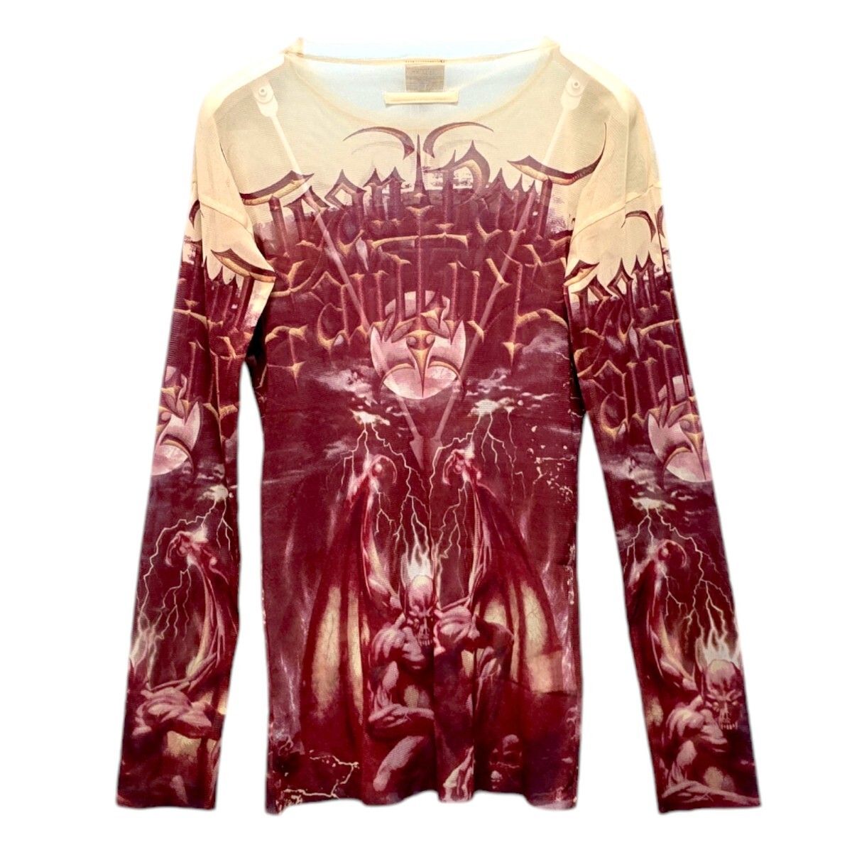 SS2001 Jean Paul Gaultier DEVIL GARGOYLE MESH SHIRT TOP SS2001 Jean Paul Gaultier DEVIL GARGOYLE MESH SHIRT TOP