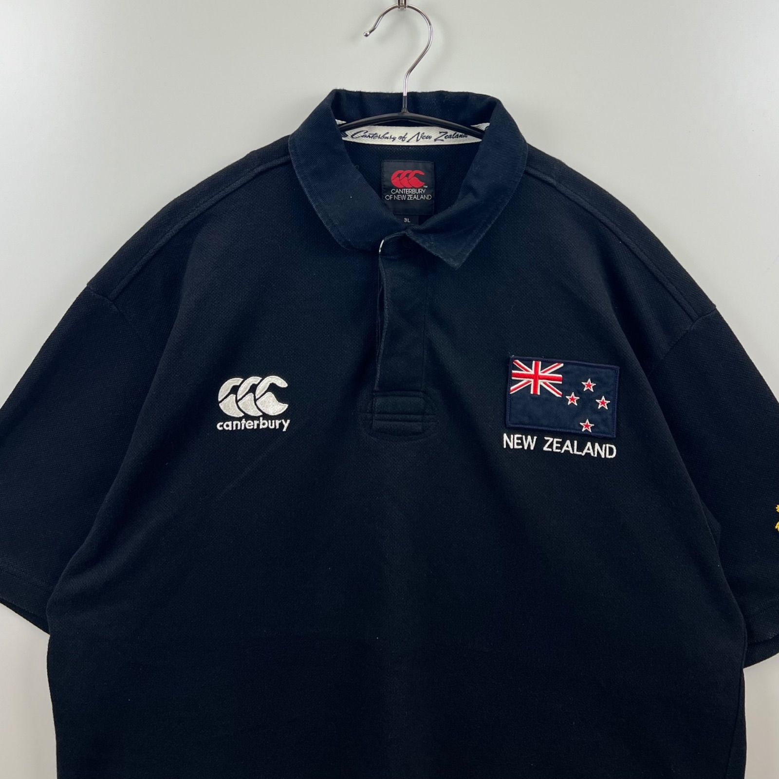 CANTERBURY NEW ZEALAND patch S/S polo shirts 3L カンタベリー