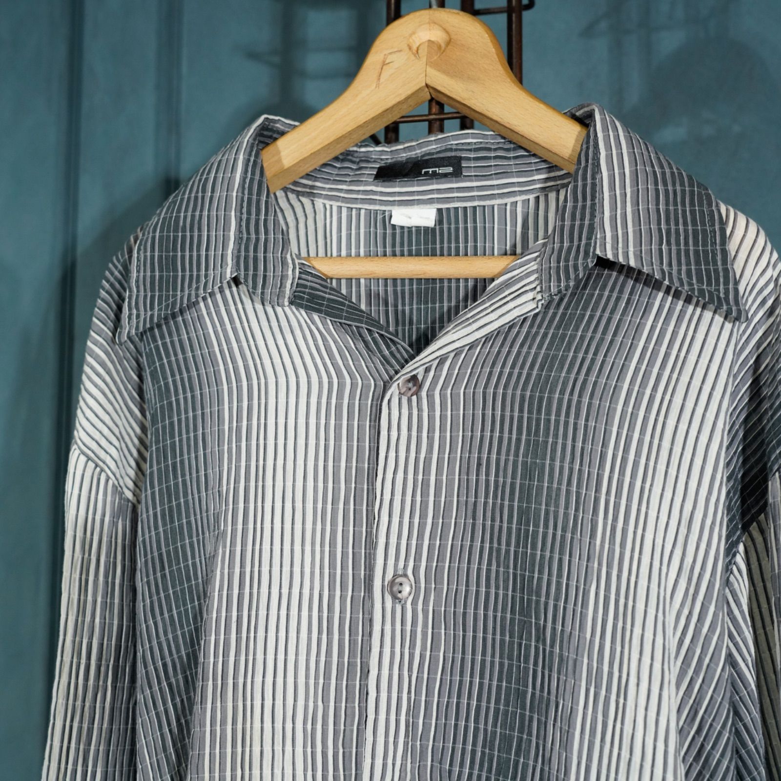 USA VINTAGE GRADATION PATTERNED DESIGN SHEER SHIRT/アメリカ古着 