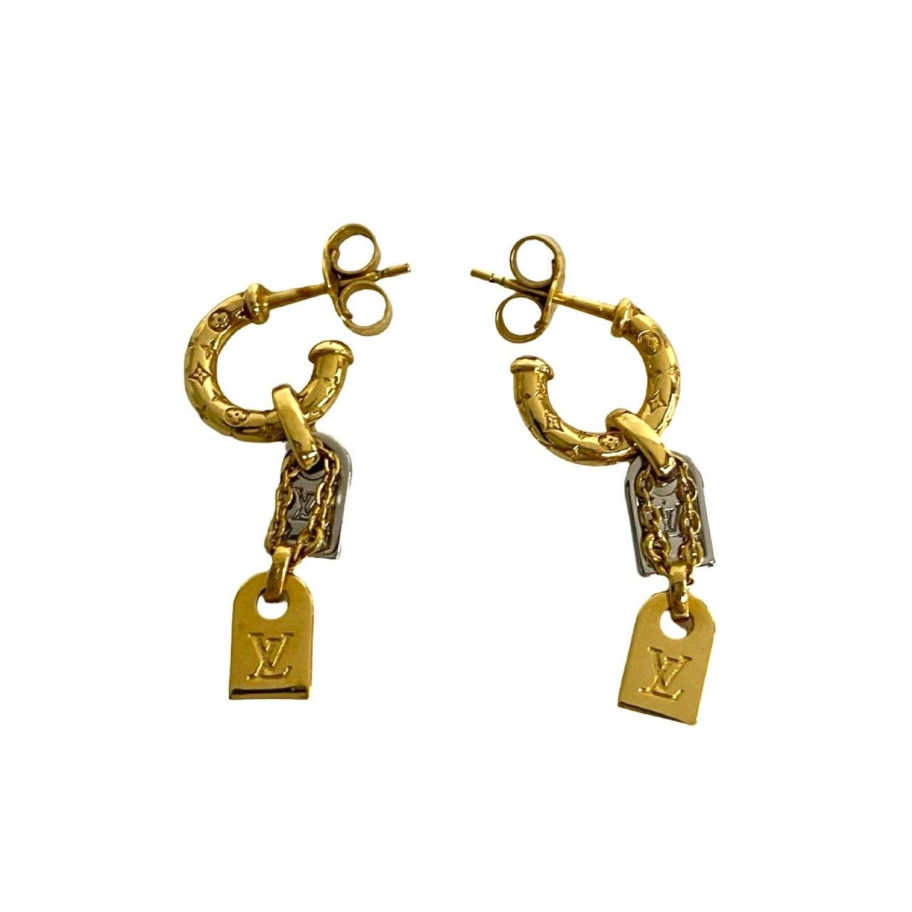 LOUIS VUITTON ブックレドレイユ ナノグラムピアス 極美品　付属品 ルイヴィトン☆ブックレドレイユ・ナノグラム☆国内即発☆美的