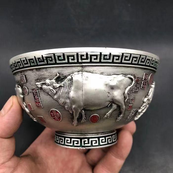 銅 細工 五牛碗 ひねり乾坤 開運 風水 招財 装飾品工芸品 美術品 置物 銅 細工 五牛碗 ひねり乾坤 開運 風水 招財 装飾品工芸品 美術品